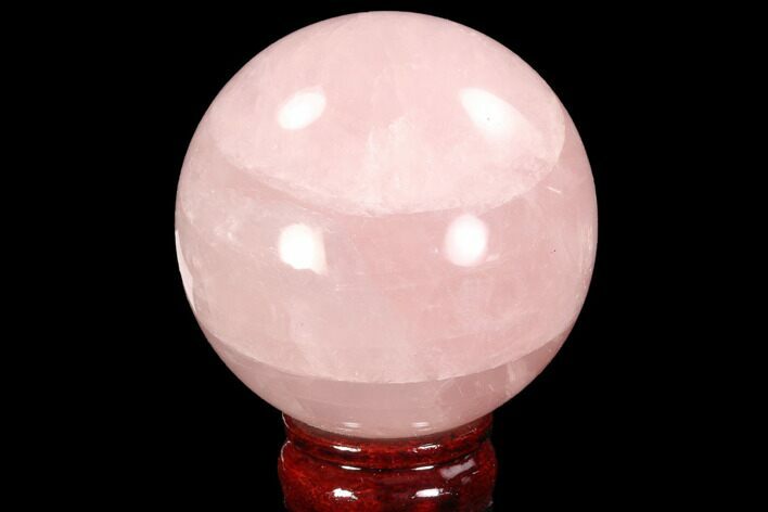 Polished Rose Quartz Sphere - Madagascar #93003